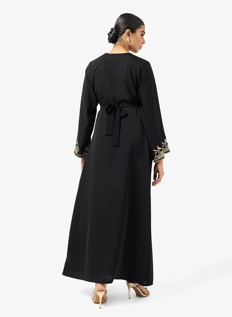 hayas closet  Embroidered Belted Jalabiya for Women | Best Price UAE